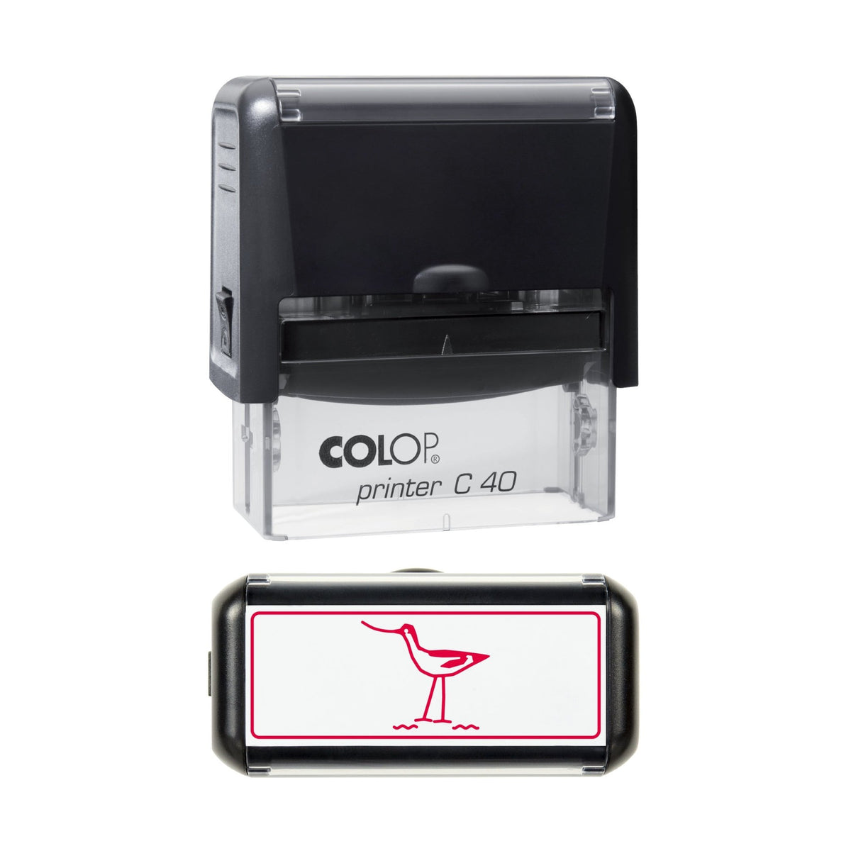 Avocet Stamp, 58 x 22mm, COLOP C40