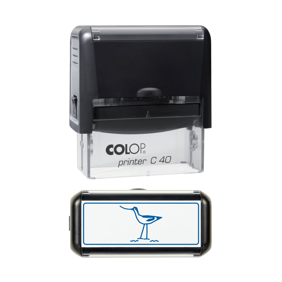 Avocet Stamp, 58 x 22mm, COLOP C40