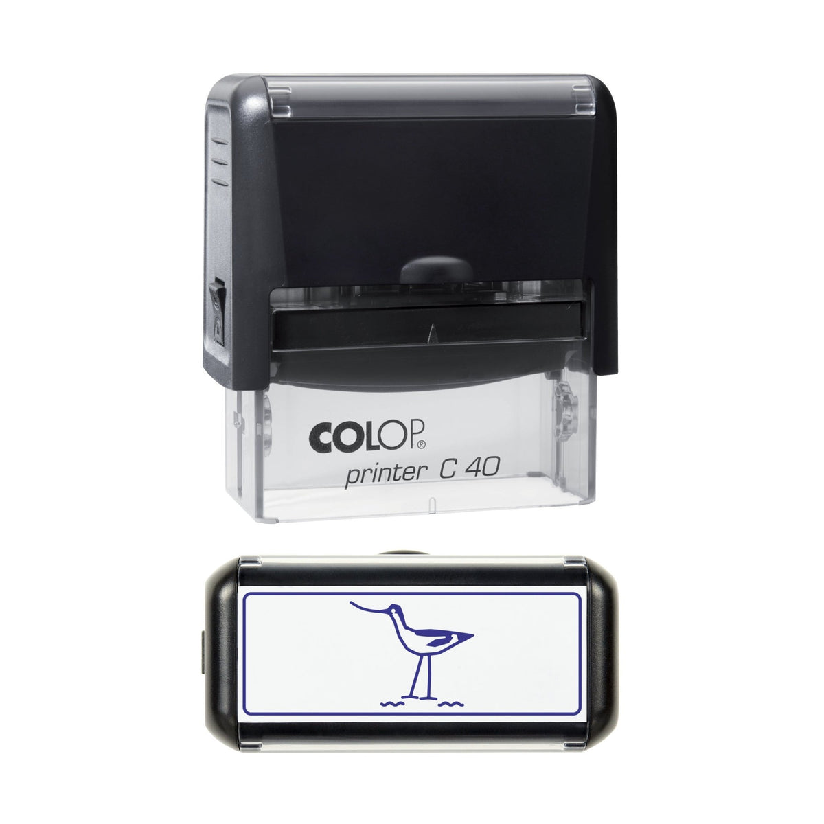 Avocet Stamp, 58 x 22mm, COLOP C40