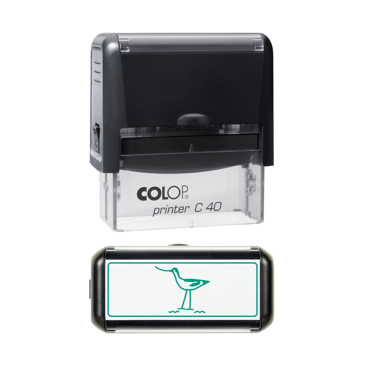 Avocet Stamp, 58 x 22mm, COLOP C40