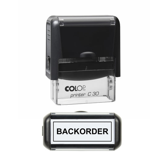Backorder Stock Stamp, 45 x 18mm, COLOP C30