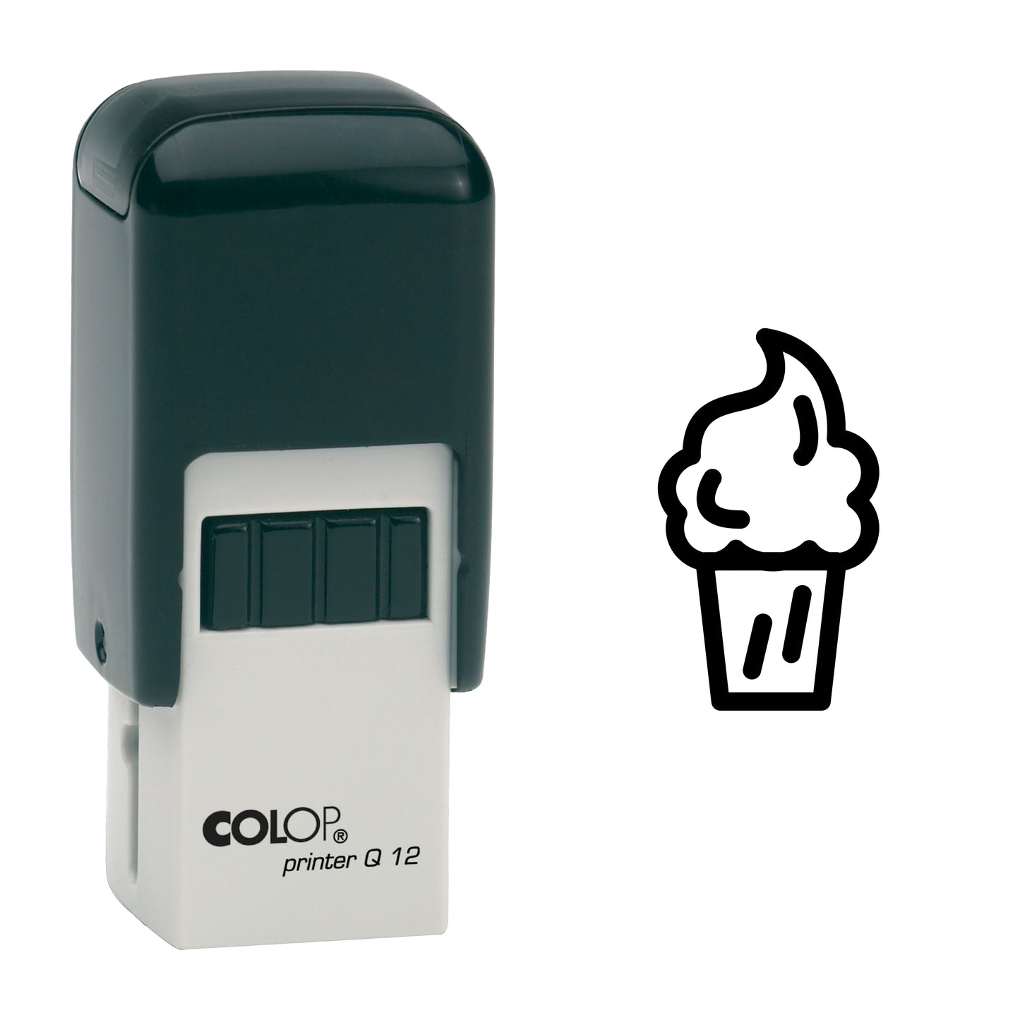 Ice Cream - Loyalty Card Rubber Stamp - 11mm x 11mm Impression
