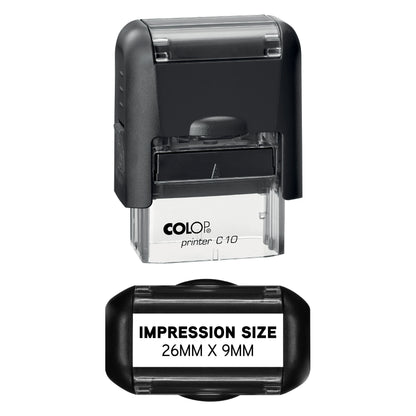 UV Security Stamp with Invisible UV Ink | Custom Personalised Stamp for Asset Marking, Property Identification, Anti-Theft Security & Document Verification | COLOP Printer C10
