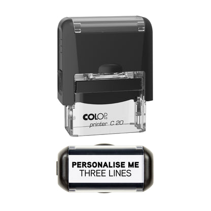 UV Security Stamp with Invisible UV Ink | Custom Personalised Stamp for Asset Marking, Property Identification, Anti-Theft Security & Document Verification | COLOP Printer C20