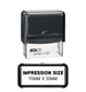 70 x 30mm - Custom Made Self-Inking Rubber Stamp - Up to 6 Lines of Personalised Text