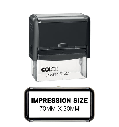 UV Security Stamp with Invisible UV Ink | Custom Personalised Stamp for Asset Marking, Property Identification, Anti-Theft Security & Document Verification | COLOP Printer C50