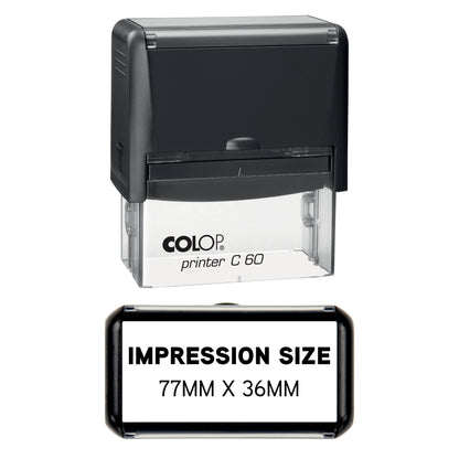 UV Security Stamp with Invisible UV Ink | Custom Personalised Stamp for Asset Marking, Property Identification, Anti-Theft Security & Document Verification | COLOP Printer C60