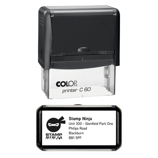 77 x 36mm - Personalised Text & Logo Self-Inking Stamp