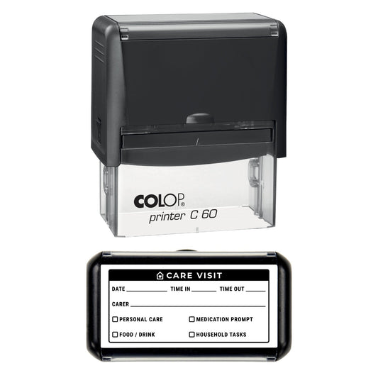 Care Visit Record Stamp, 77 x 36mm, COLOP C60