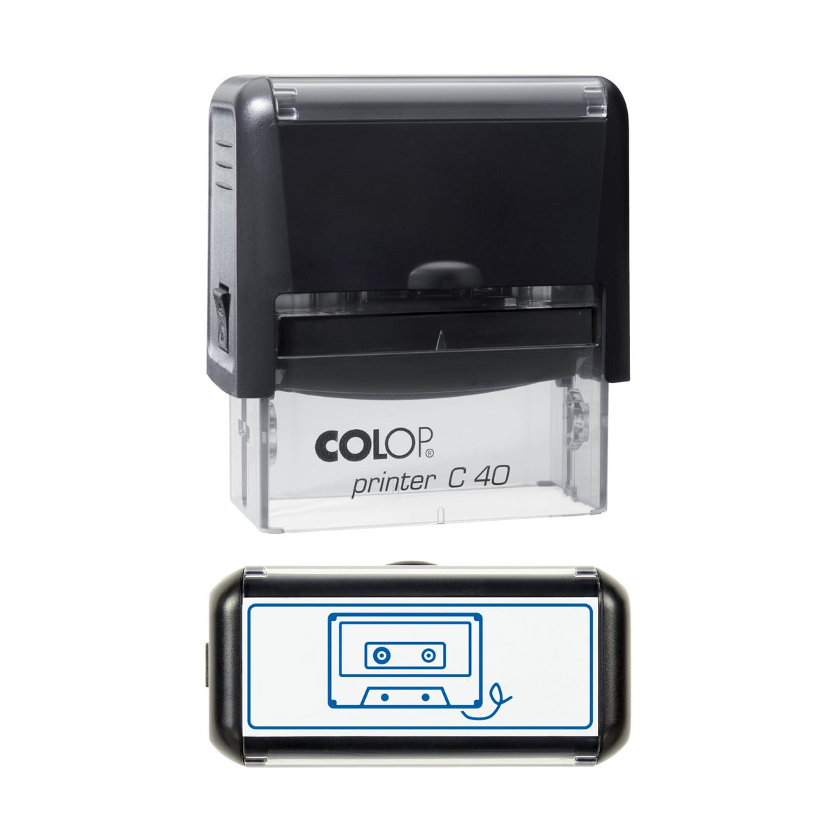 Cassette Tape Stamp, 58 x 22mm, COLOP C40