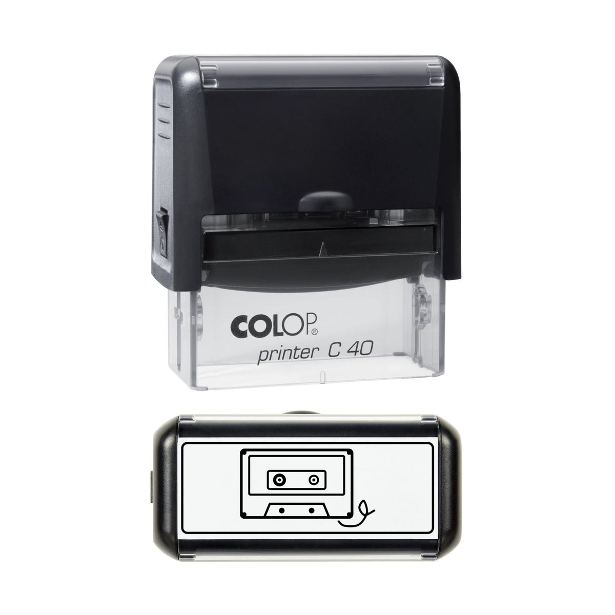 Cassette Tape Stamp, 58 x 22mm, COLOP C40