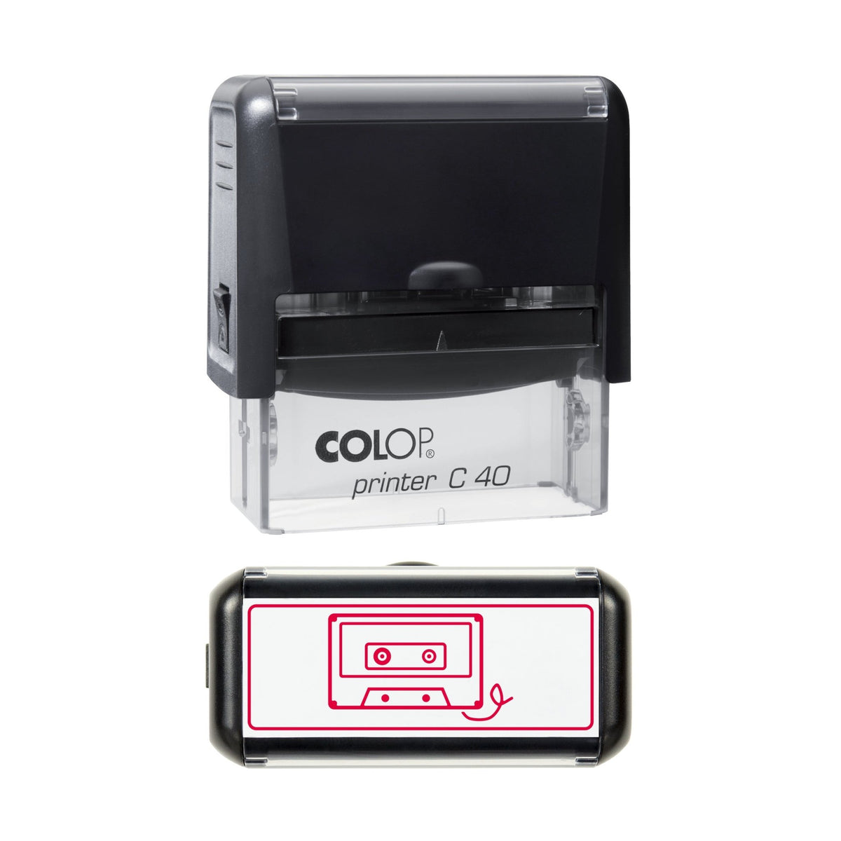 Cassette Tape Stamp, 58 x 22mm, COLOP C40