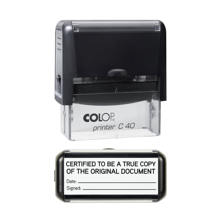 Certified To Be A True Copy Stamp, 58 x 22mm, COLOP C40
