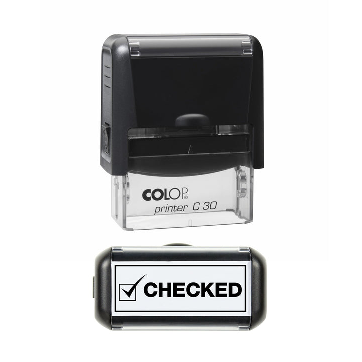 Checked Stamp – Style A, 45 x 18mm