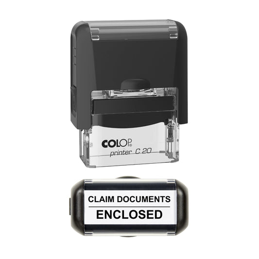 Claim Documents Enclosed Stamp, 37 x 12mm, COLOP C20