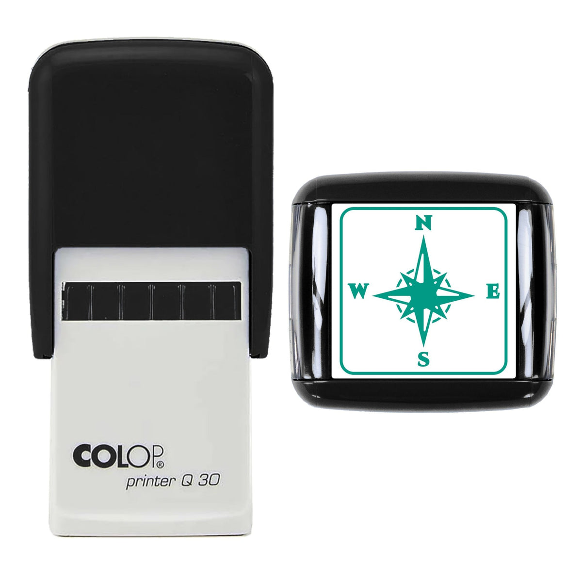 Compass Rose Stamp, 30 x 30mm, COLOP Q30