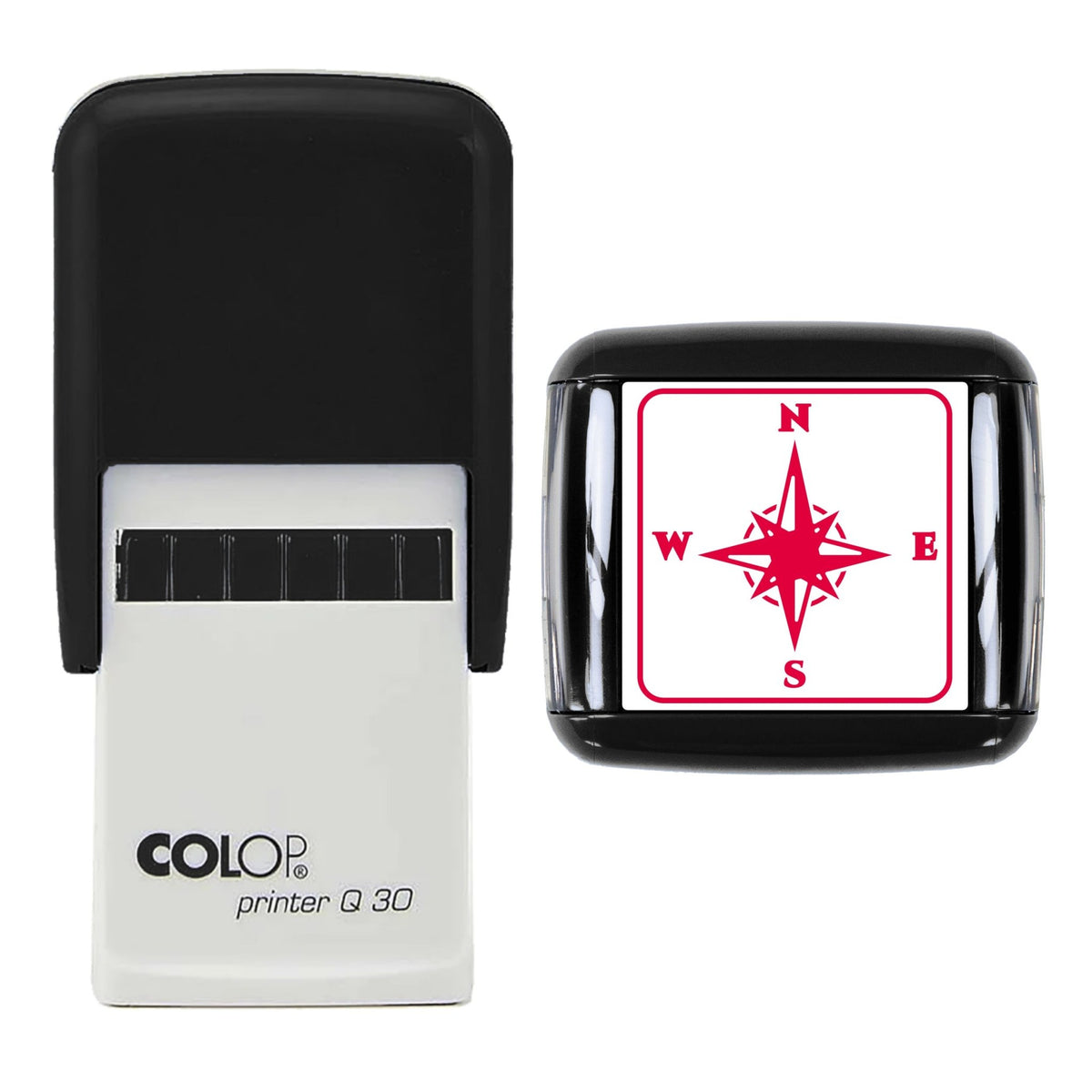 Compass Rose Stamp, 30 x 30mm, COLOP Q30
