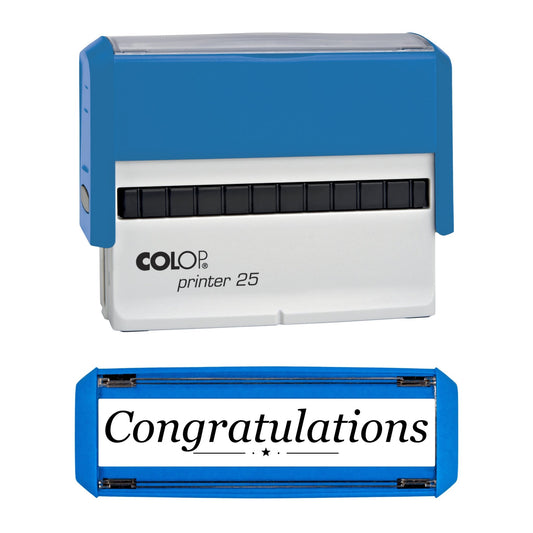 Congratulations Greeting Stamp, 75 x 15mm, COLOP P25