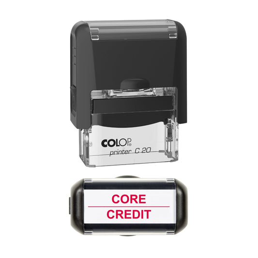 Core Credit Vehicle Service Stamp, 37 x 12mm, COLOP C20