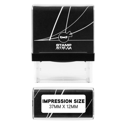 Custom Self - Inking Signature Stamp - Upload Your Signature - 37mm x 12mm