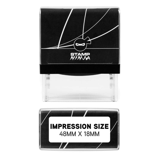 Custom Self - Inking Signature Stamp - Upload Your Signature - 48mm x 18mm