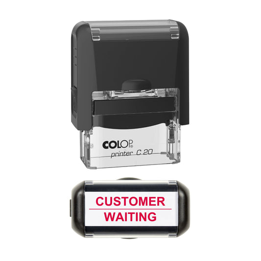 Customer Waiting Vehicle Service Stamp, 37 x 12mm, COLOP C20