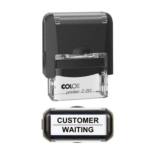 Customer Waiting Vehicle Service Stamp, 37 x 12mm, COLOP C20