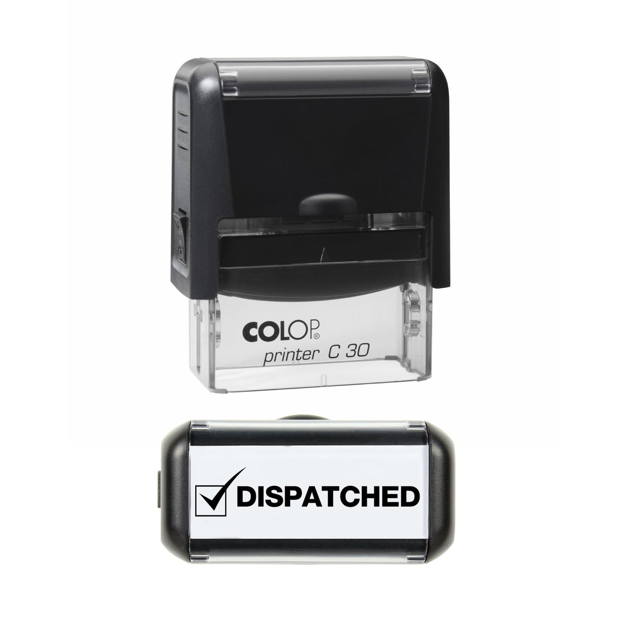 Dispatched Tick - Rubber Stamp - 45mm x 10mm Impression
