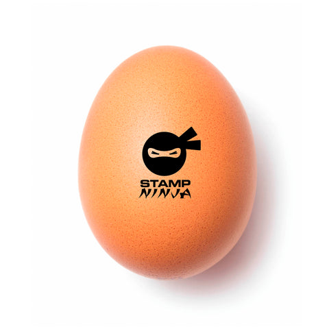 Egg marked using black egg marking ink