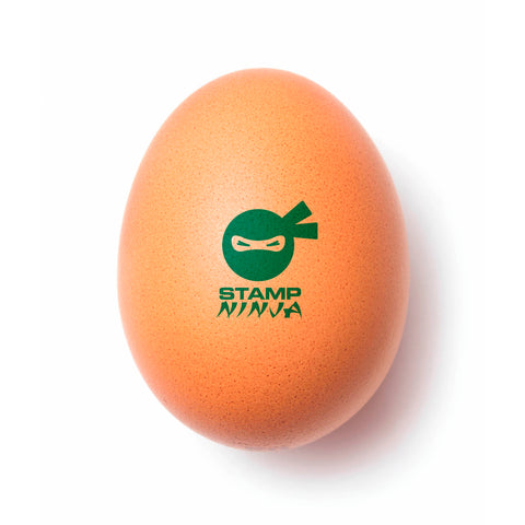 Egg marked using green egg marking ink