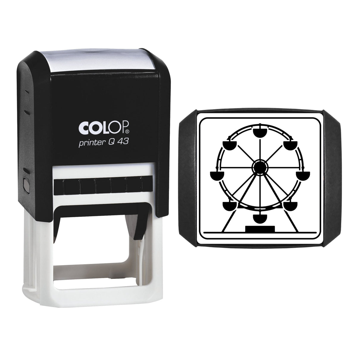 Fairground Big Wheel Stamp, 43 x 43mm, COLOP Q43