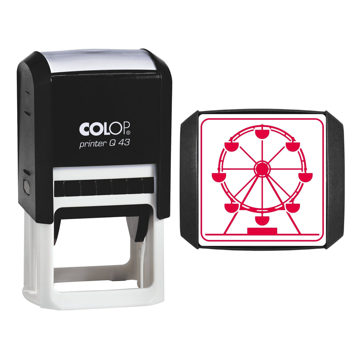 Fairground Big Wheel Stamp, 43 x 43mm, COLOP Q43