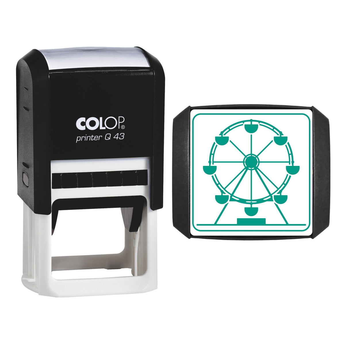 Fairground Big Wheel Stamp, 43 x 43mm, COLOP Q43