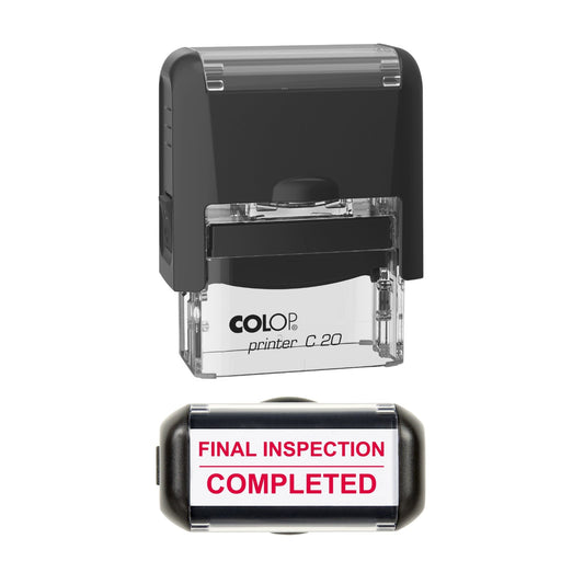 Final Inspection Completed Vehicle Service Stamp, 37 x 12mm, COLOP C20