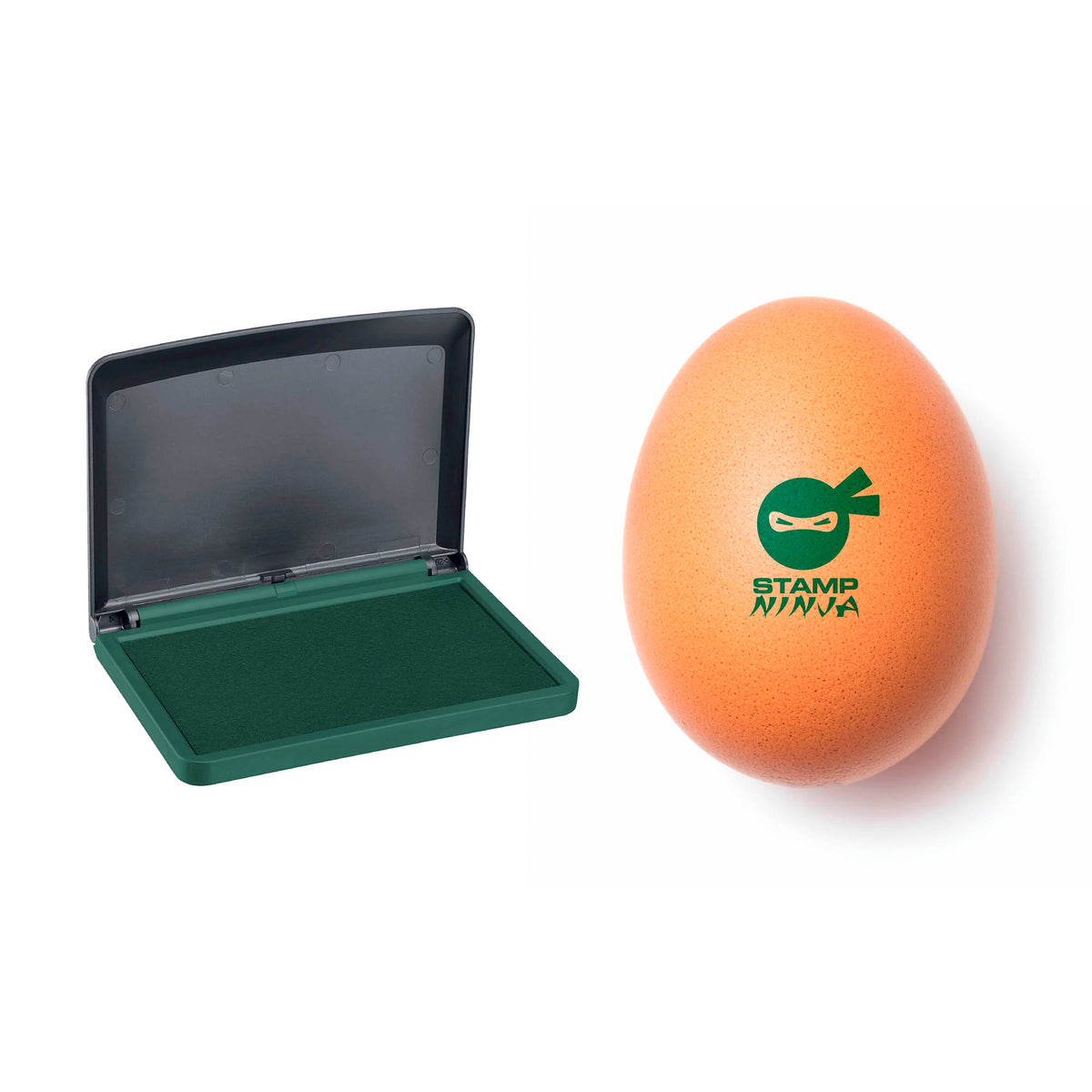 Food-safe egg marking ink pad, 50 x 90mm, green ink