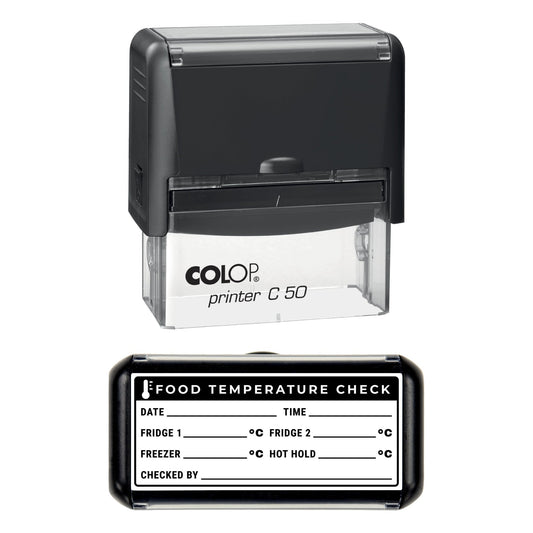 Food Temperature Check Record Stamp, 70 x 30mm, COLOP C50