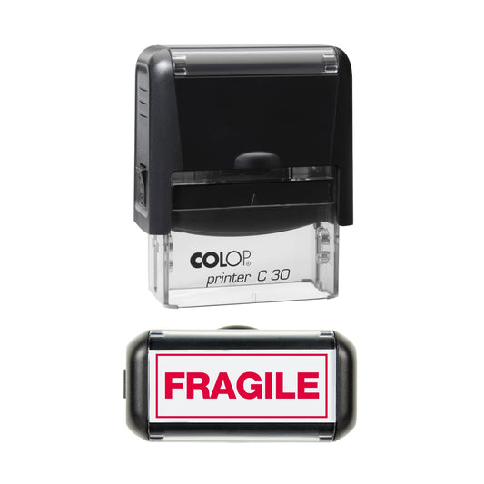 Fragile Rubber Stamp - 45mm x 18mm Impression