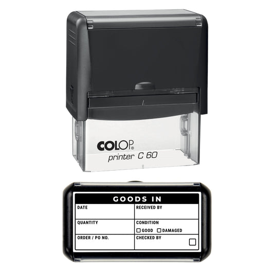 Goods In Check Grid Stamp, 77 x 36mm, COLOP C60