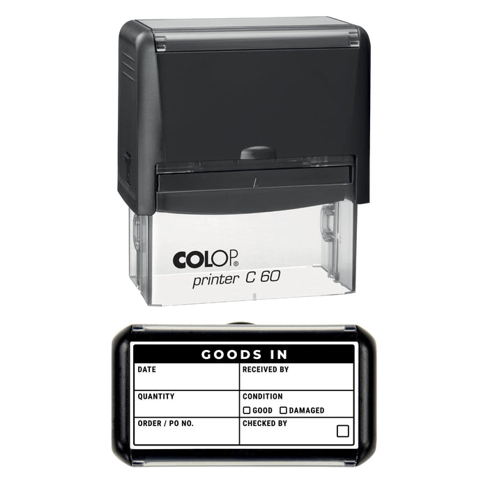 Goods In Check Grid Stamp, 77 x 36mm, COLOP C60