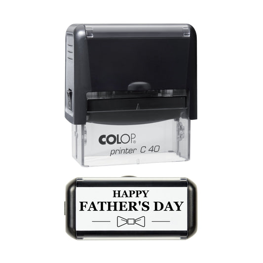 Happy Father's Day Bow Tie Greeting Stamp, 58 x 22mm, COLOP C40