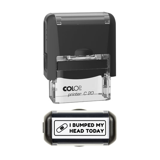 I Bumped My Head Today Stamp, 37 x 12mm, COLOP C20