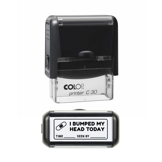 I Bumped My Head Today Stamp, 45 x 18mm, COLOP C30