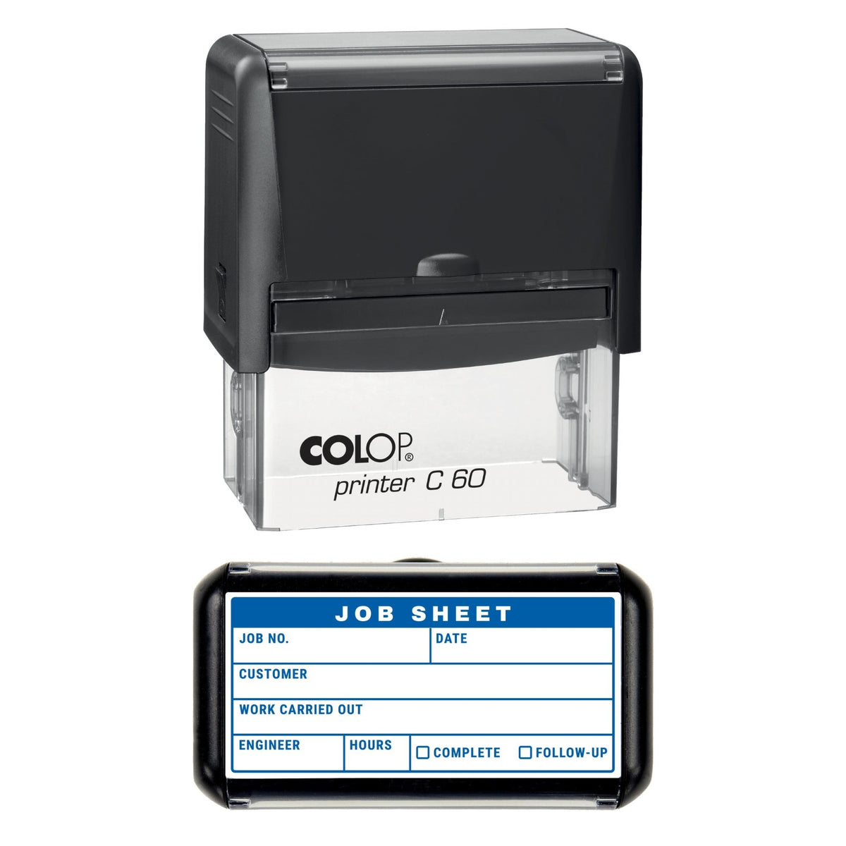 Job Sheet Stamp, 77 x 36mm, COLOP C60