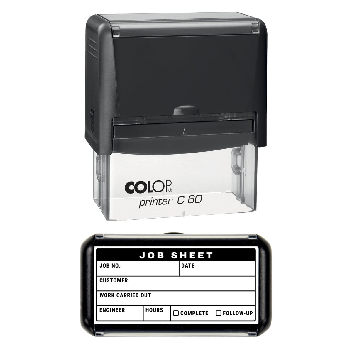 Job Sheet Stamp, 77 x 36mm, COLOP C60