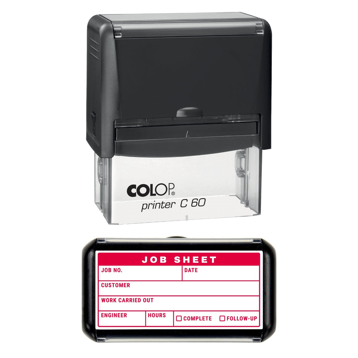 Job Sheet Stamp, 77 x 36mm, COLOP C60