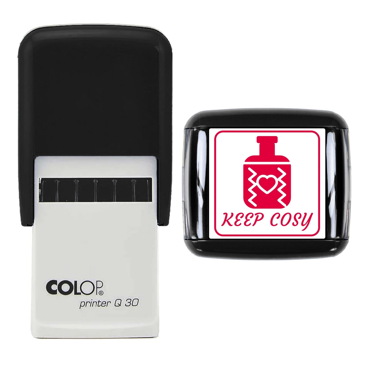 Keep Cosy Hot Water Bottle Stamp, 30 x 30mm, COLOP Q30