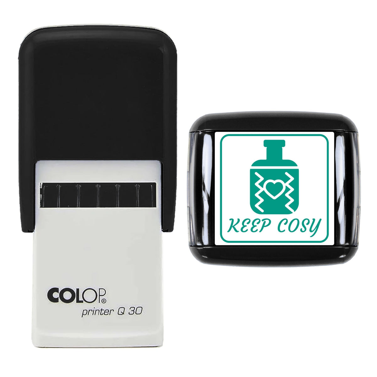 Keep Cosy Hot Water Bottle Stamp, 30 x 30mm, COLOP Q30
