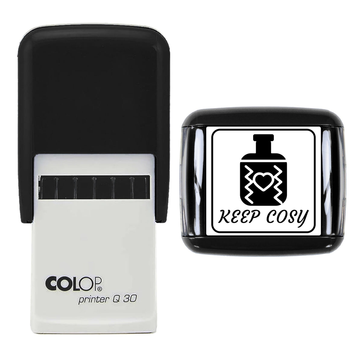 Keep Cosy Hot Water Bottle Stamp, 30 x 30mm, COLOP Q30