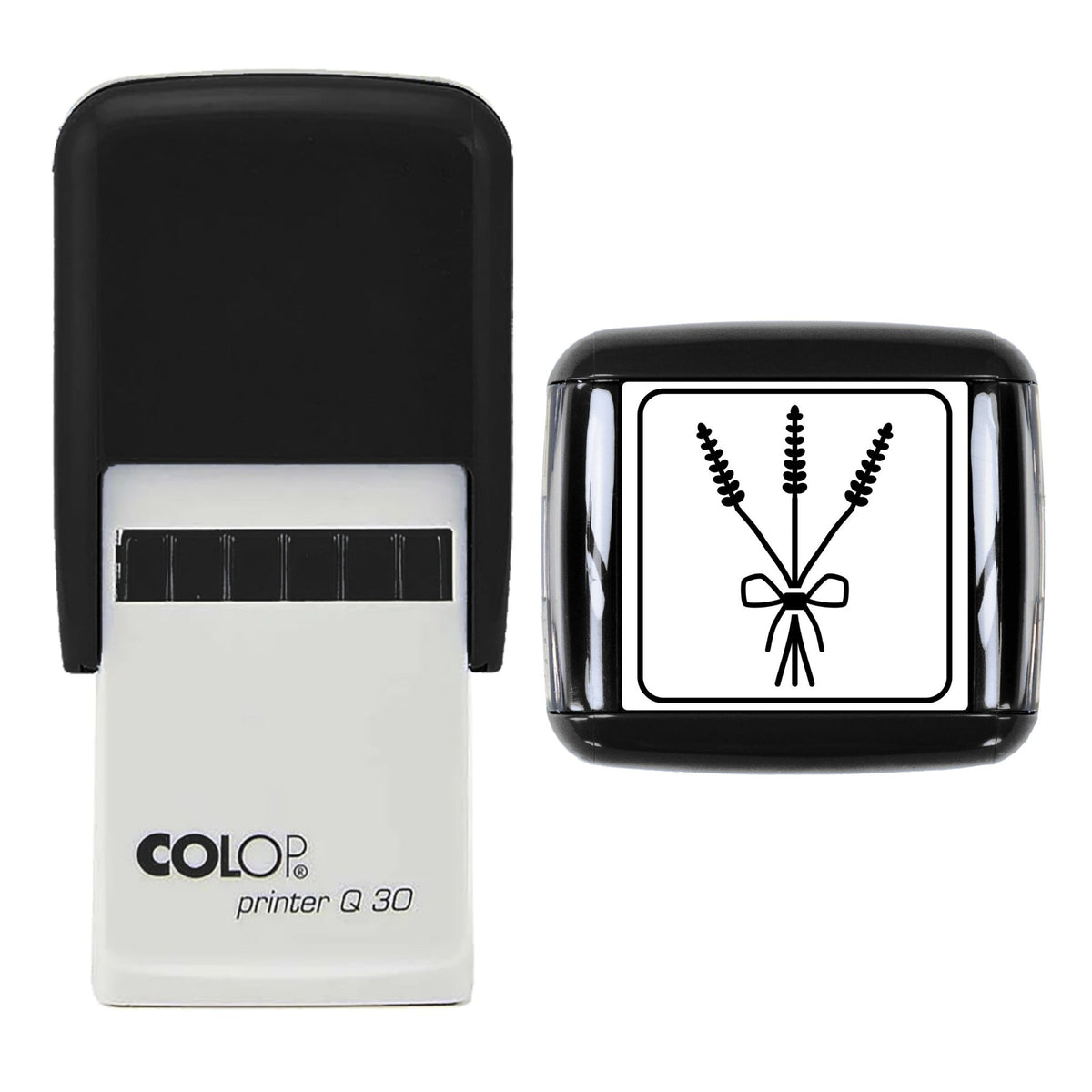 Lavender Stems Stamp, 30 x 30mm, COLOP Q30