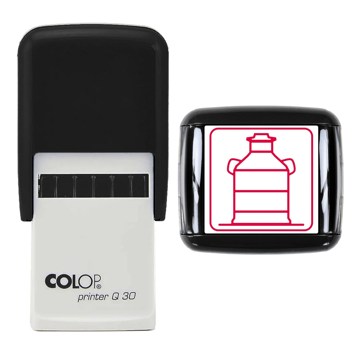 Milk Churn Stamp, 30 x 30mm, COLOP Q30